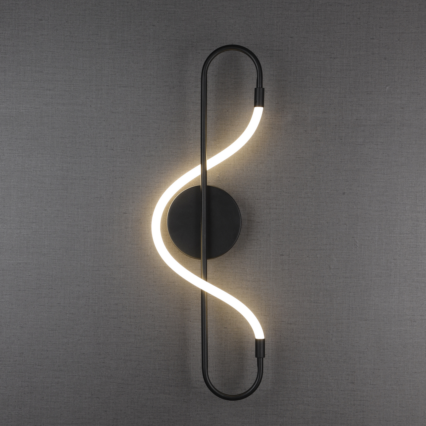 Plafoniera Applique a Muro:9006. LED Alluminio in forma di nota musicale