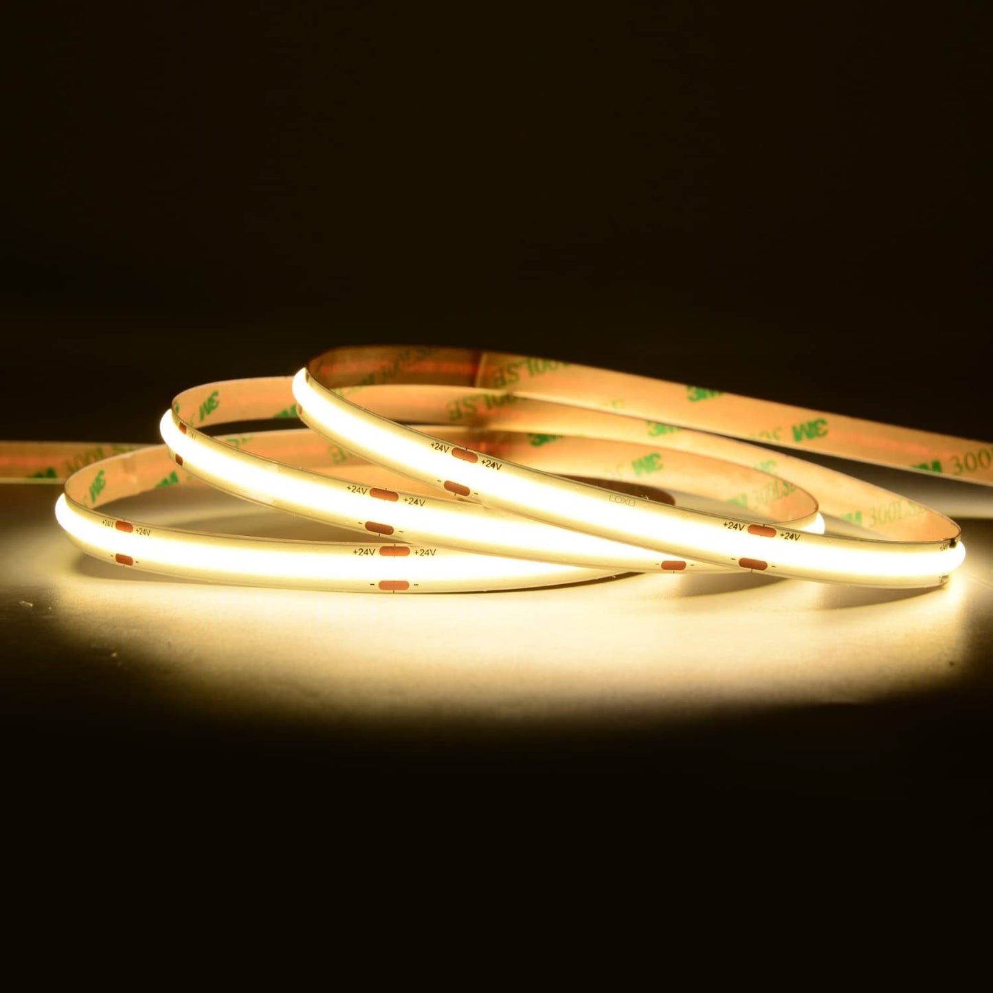 5 Metri Strip LED COB 24V 11W/M CRI 95> Alta luminosità
