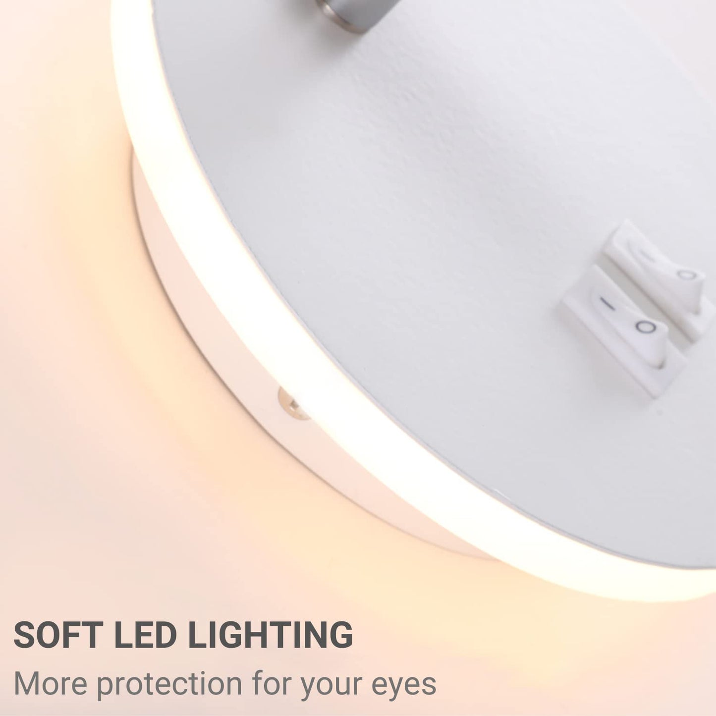 NUOVA GERMANY 3+7W LED Lampada da lettura luce di lettura Bianca Lampada da comodino per la lettura a letto,orientabile pieghevole, luce notturna in alluminio 930lumen