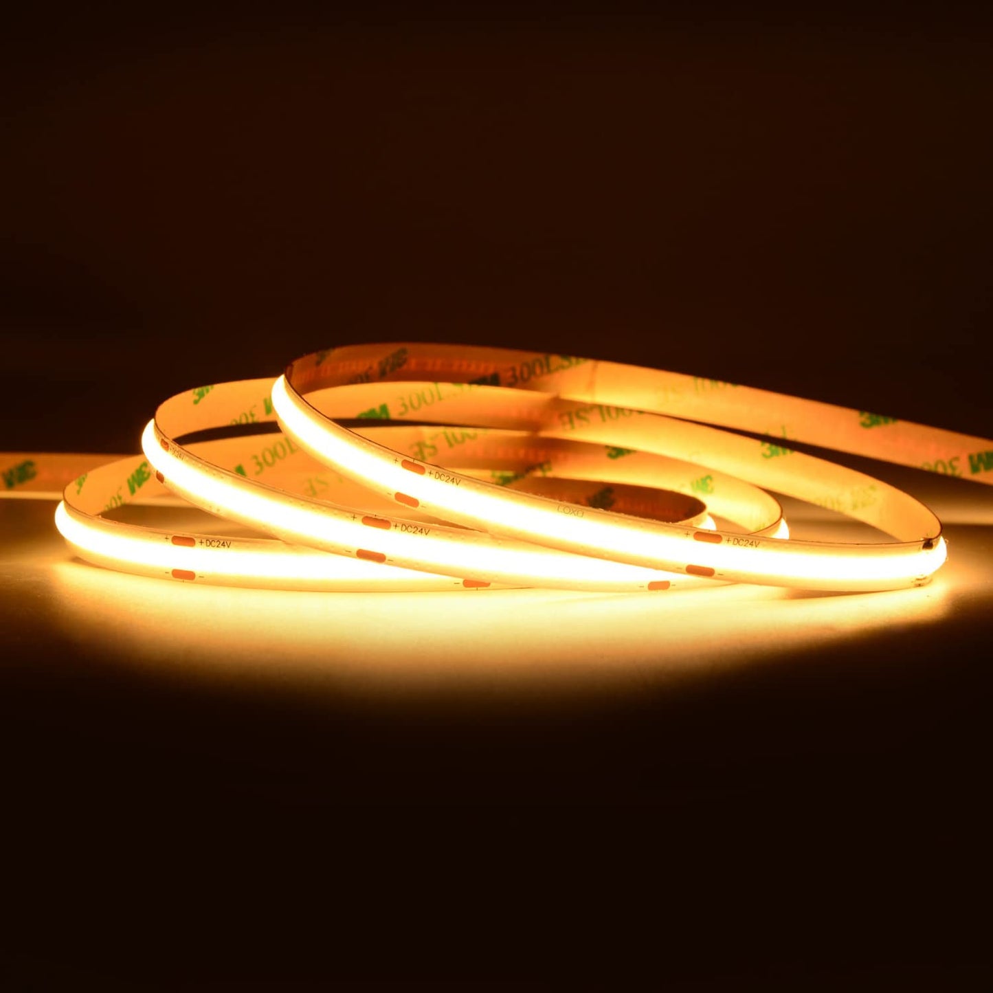 5 Metri Strip LED COB 24V 11W/M CRI 95> Alta luminosità