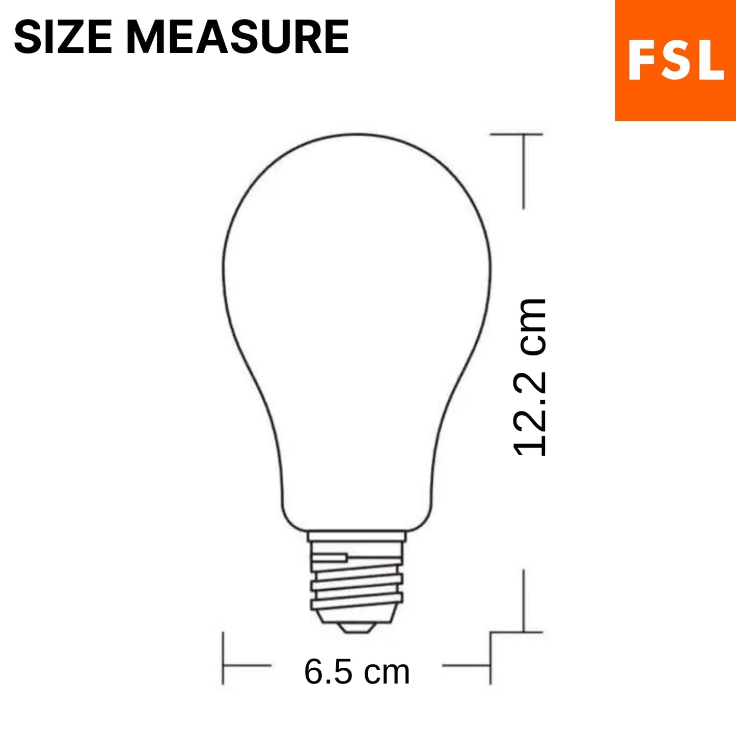 FSL Lampadina LED E27, 10W (equivalenti a 60W), 800lumen,3000K Luce calda,Edison