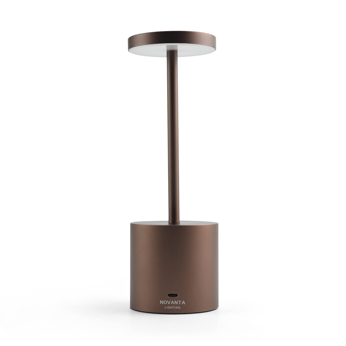 NOVANTA LIGHTING Lampada da Tavolo Ricaricabile Senza Fili in Metallo