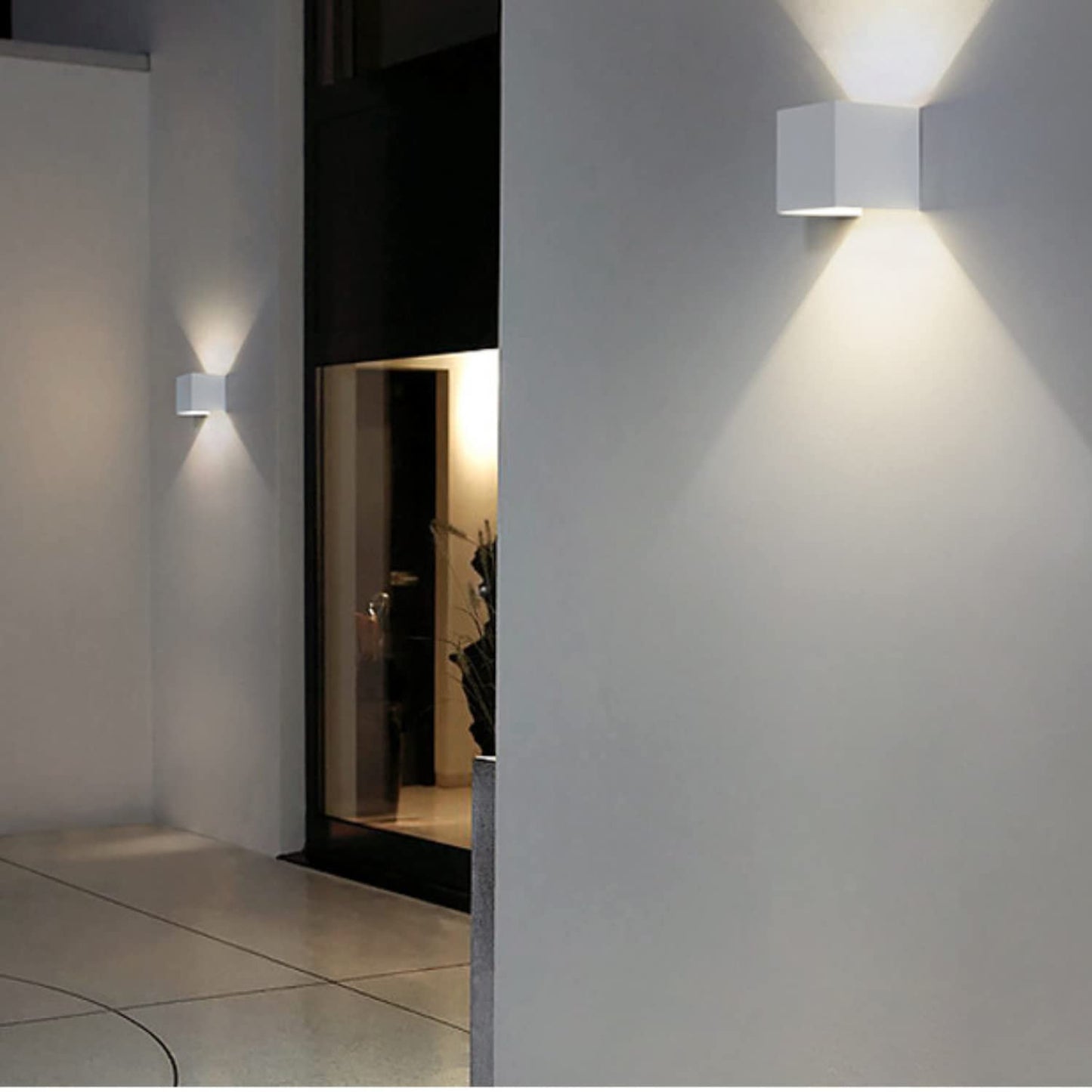 Applique Cubo a LED IP65 per interno/esterno 12W Regolabile 1000lumen Moderno Alluminio