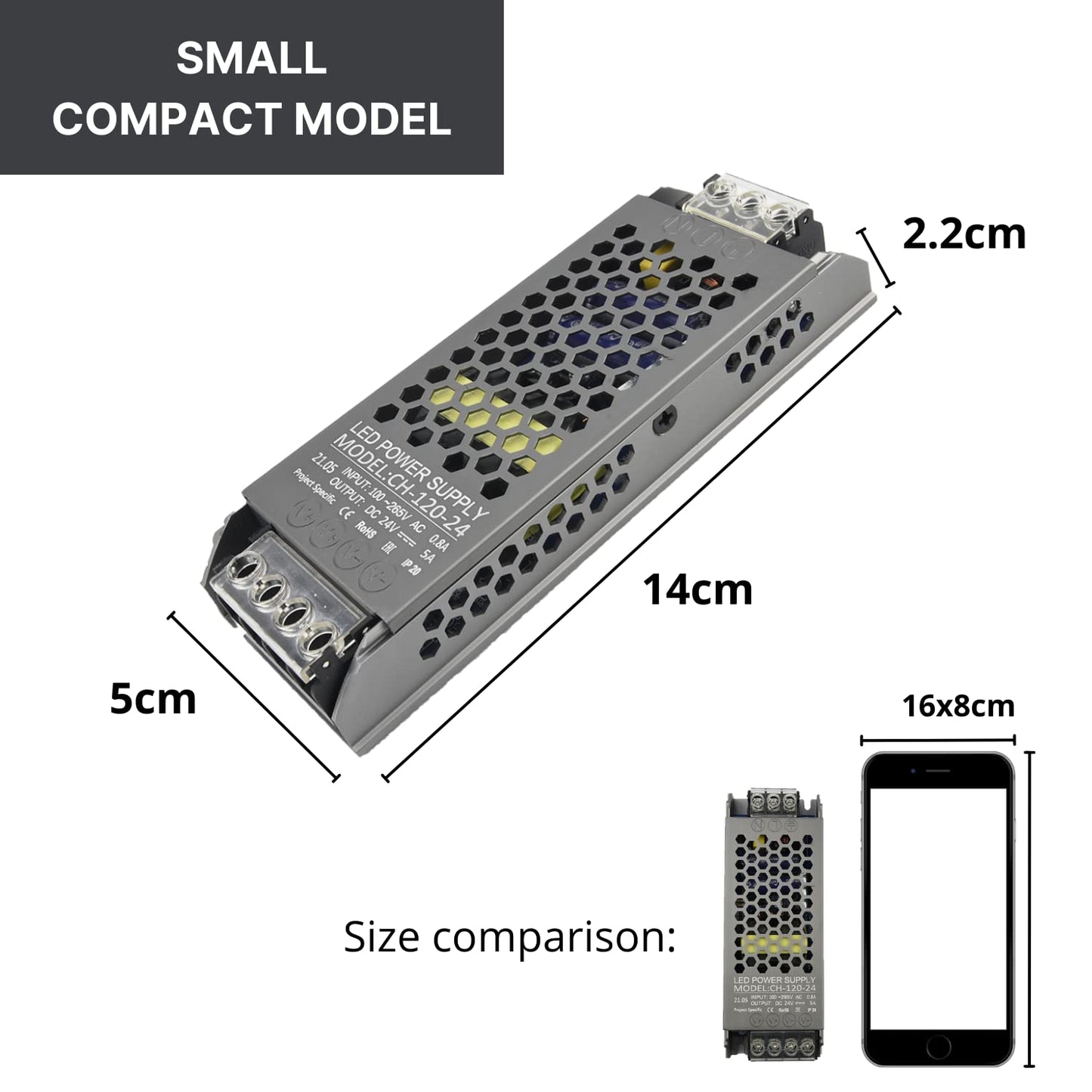 Alimentatore Professionale DC 24V Striscia Led Trasformatore Stabilizzato AC220V