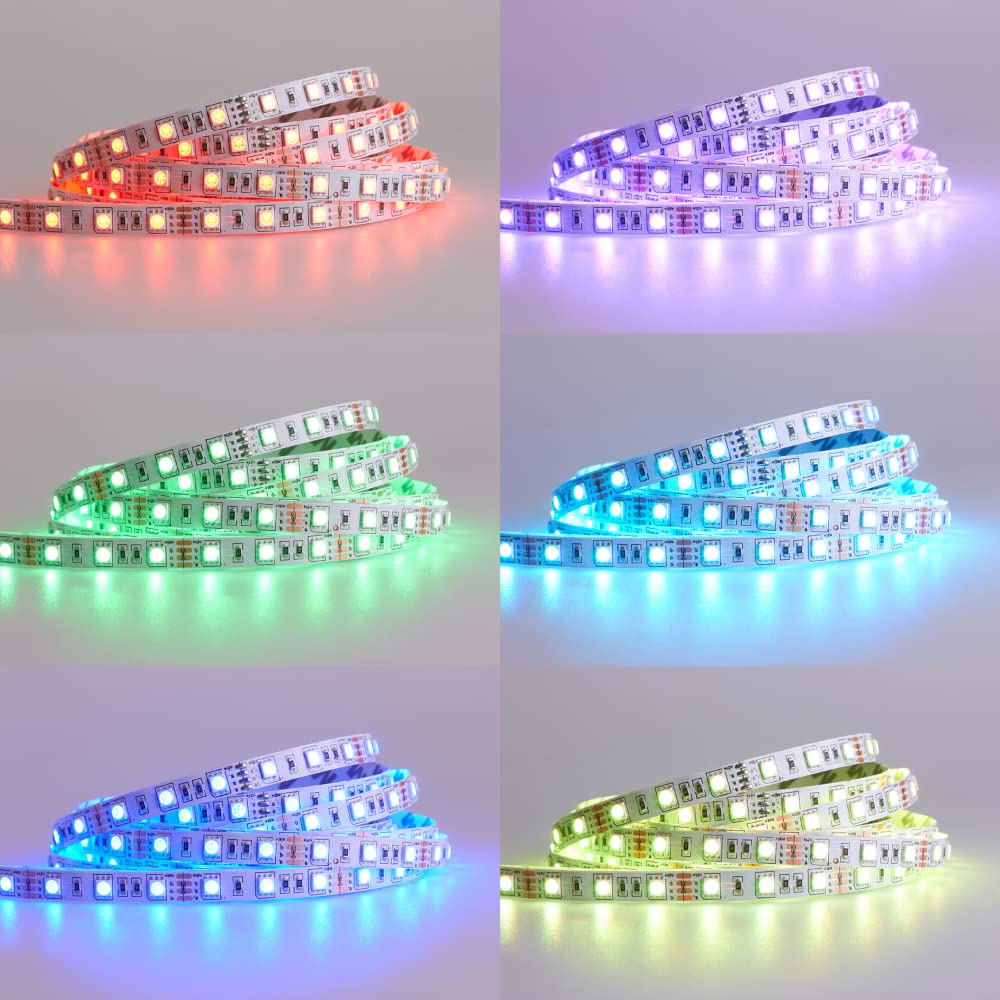 5050 RGBW RGB+Bianco Freddo (6000K) 4 colori in 1 LED 5M 60 LEDs / m