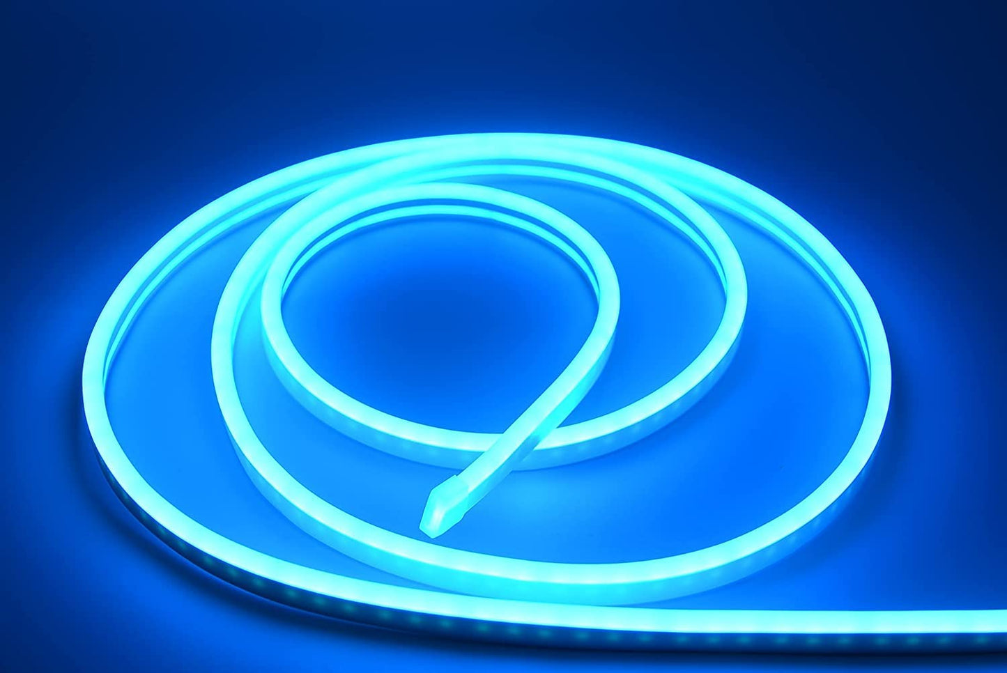 NUOVA GERMANY Neon LED Striscia Nastro Luminoso Flex, 5 Metri 12V Tagliabile Silicone Impermeabile per Interno Esterno Alimentatore incluso