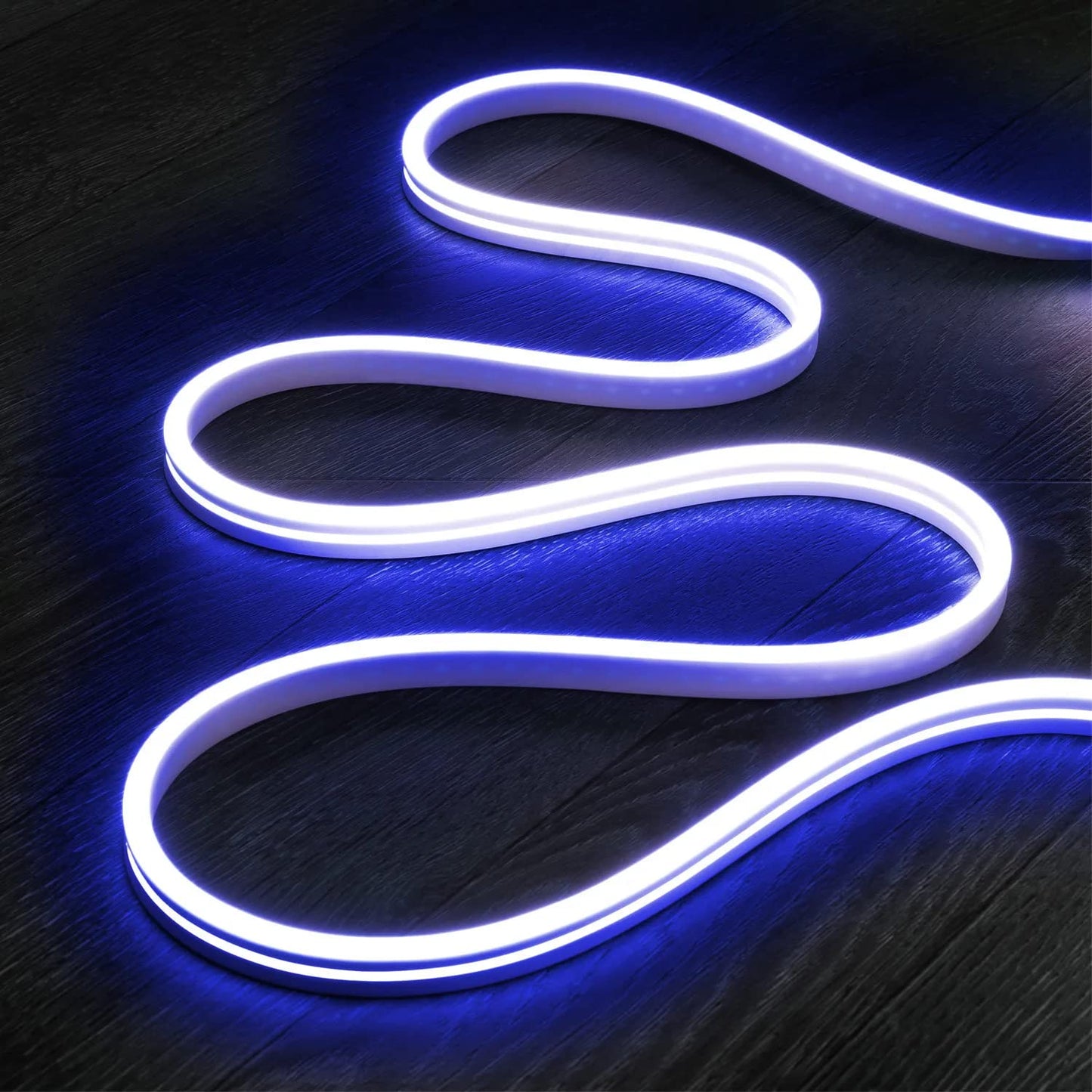 NUOVA GERMANY Neon LED Striscia Nastro Luminoso Flex, 5 Metri 12V Tagliabile Silicone Impermeabile per Interno Esterno Alimentatore incluso