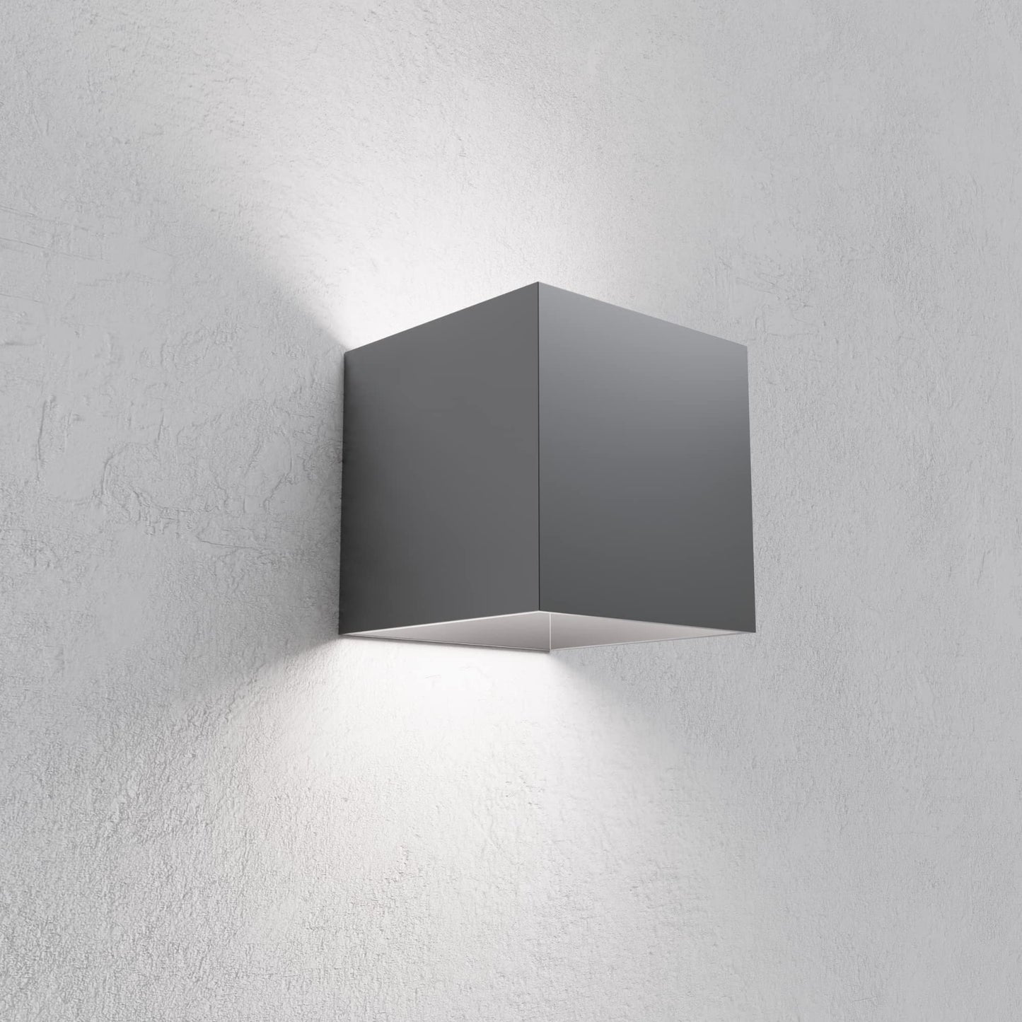 Applique Cubo a LED IP65 per interno/esterno 12W Regolabile 1000lumen Moderno Alluminio