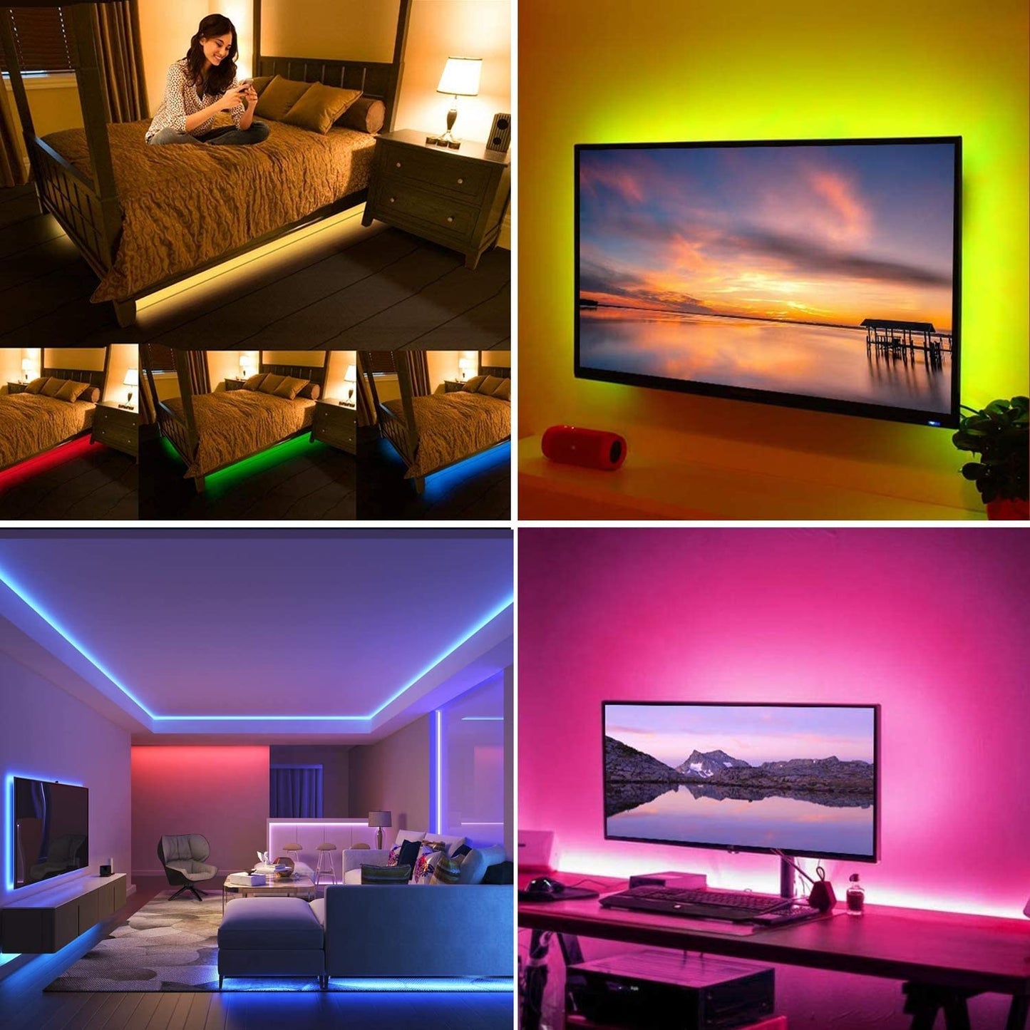 5050 RGBW RGB+Bianco Freddo (6000K) 4 colori in 1 LED 5M 60 LEDs / m