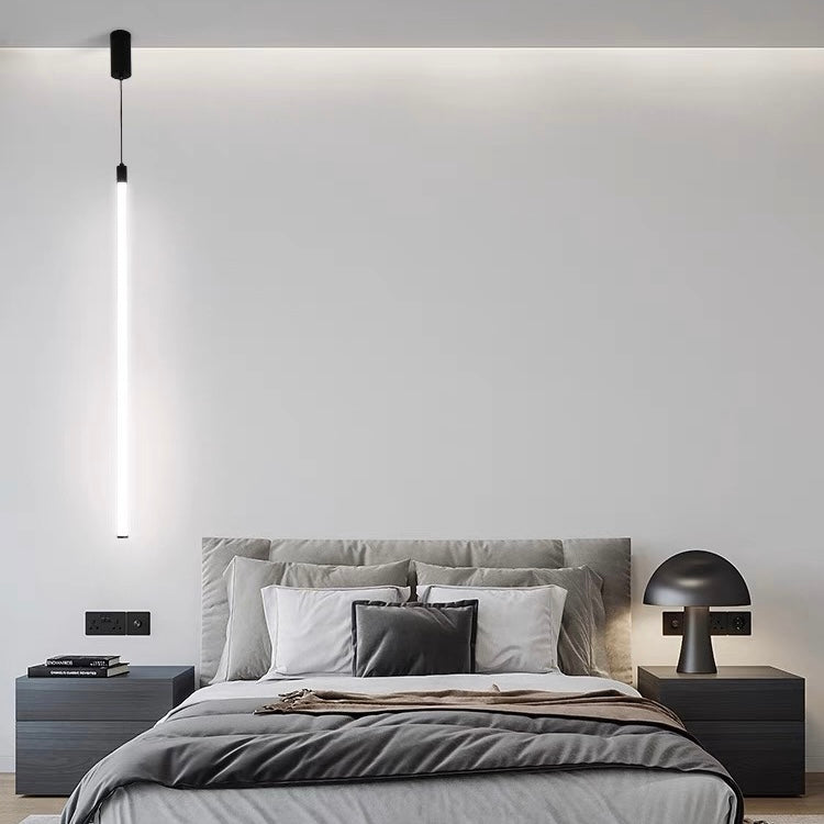 Lampada Sospesa:1616 a Filo minimalista con illuminazione a LED 360 gradi e atmosfera sobria.