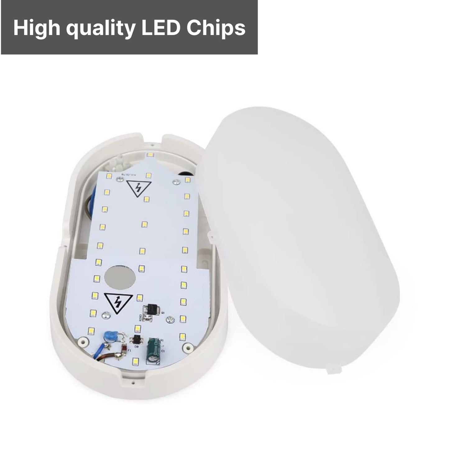 NUOVA GERMANY Plafoniera Applique Ovale LED Interno ed Esterno IP65 15W 1350Lumen Impermeabile