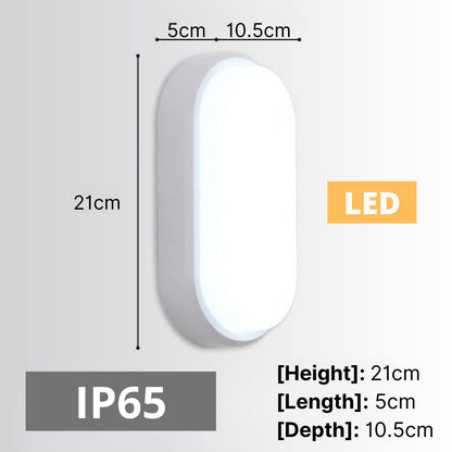 NUOVA GERMANY Plafoniera Applique Ovale LED Interno ed Esterno IP65 15W 1350Lumen Impermeabile