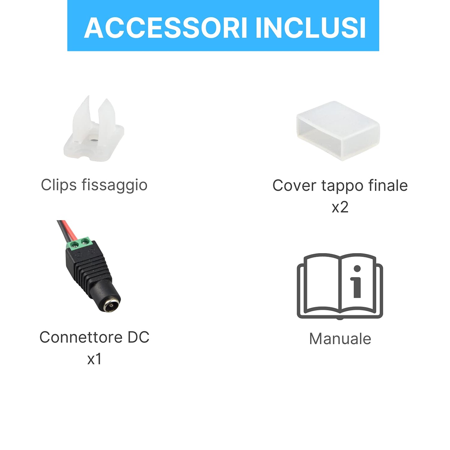 NUOVA GERMANY Striscia Neon LED Silicone Impermeabile IP67 10W/M Alta luminosà per decorazione interna ed esterna Cartello, Insegna, Giardino, Studio, Stanza gaming DC24V