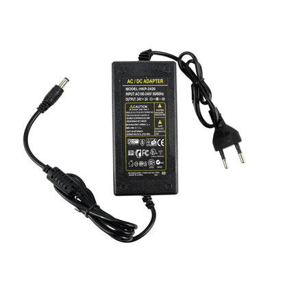 NUOVA GERMANY Alimentatore 12V 2A Trasformatore 24W, Utilizzato per Spina di Alimentazione 12V per Notebook, Striscia LED, Schermo TFT-LCD, Radio, Nas, HD Esterno, Router, Hub, Switch, ECC.